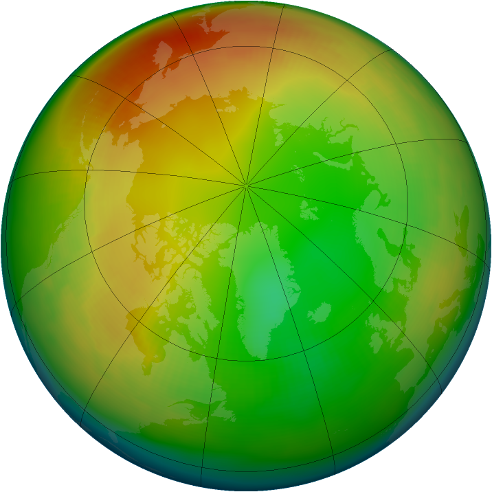 Arctic ozone map for January 1979
